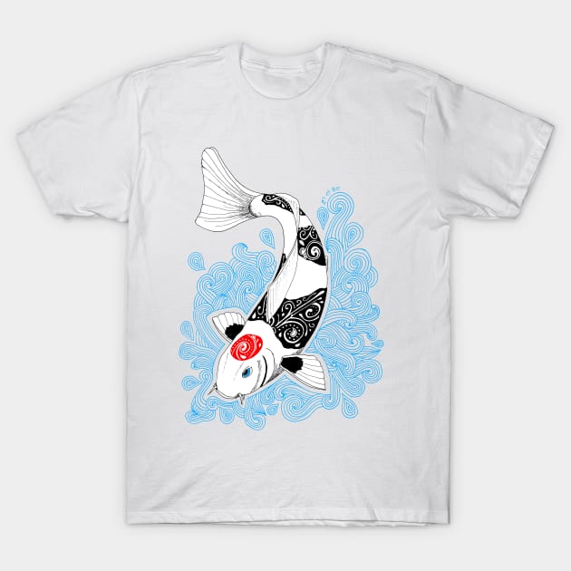 Kois et Be - Tancho Koi T-Shirt by Art_et_Be